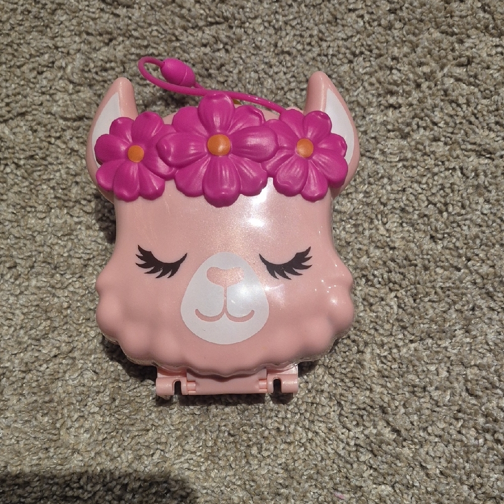 Pink Llama Toy with Flower Crown